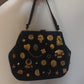 1950s Black Fabric ‘Gathered Charm’ Kiss Lock Bag